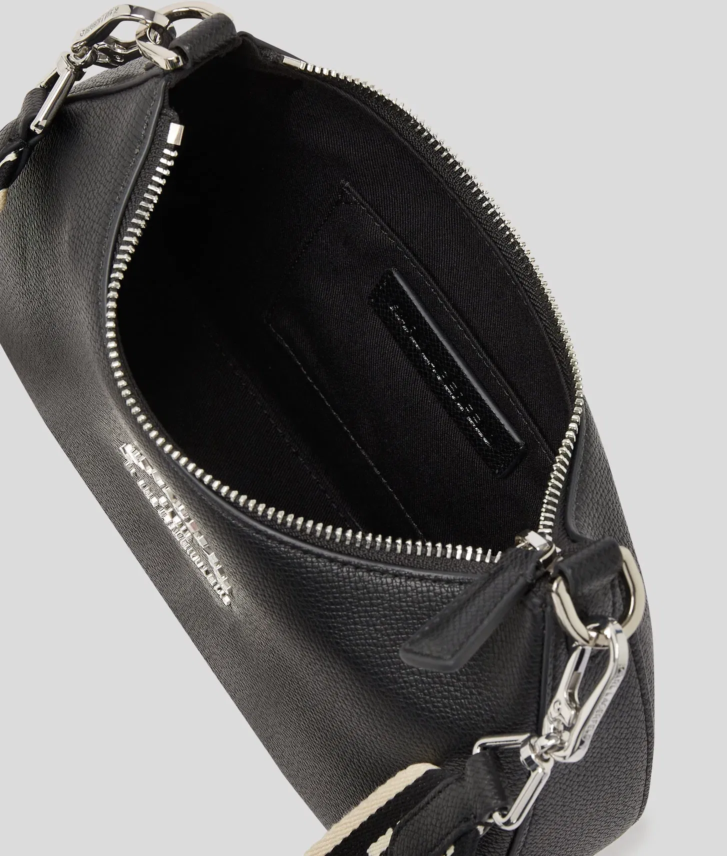 KarlLagerfeld Rue St-Guillaume Metal Shoulder Bag Black
