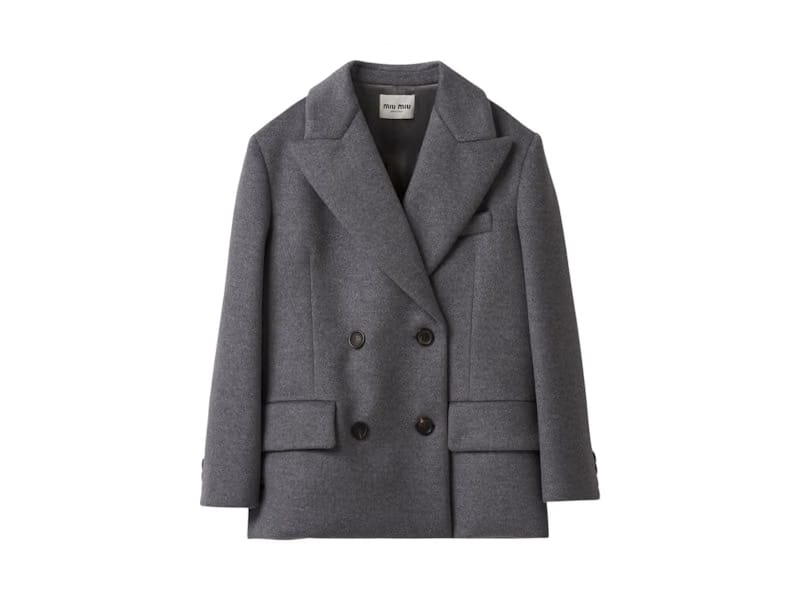Miu Miu Double Breasted Jacket Grigio