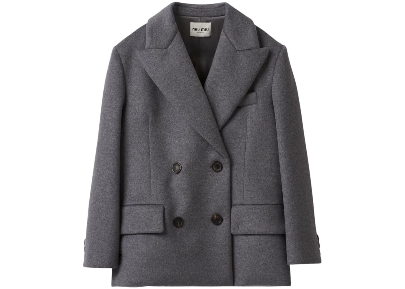 Miu Miu Double Breasted Jacket Grigio