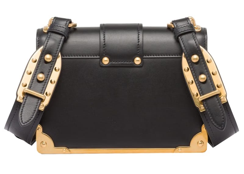Prada Cahier Leather Bag Black