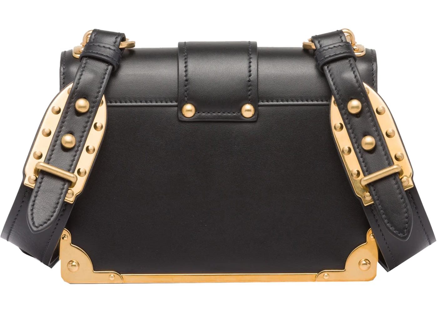 Prada Cahier Leather Bag Black