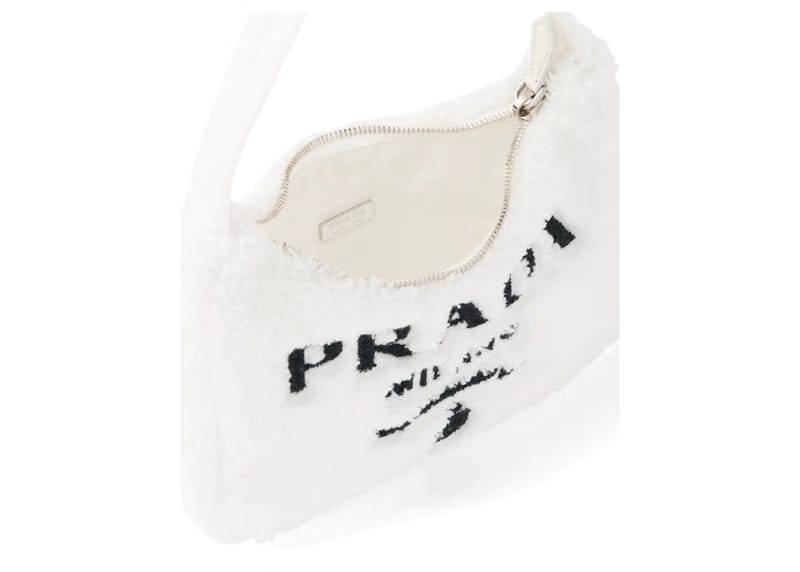 Prada Re-Edition 2000 Terry Mini Bag White/Black