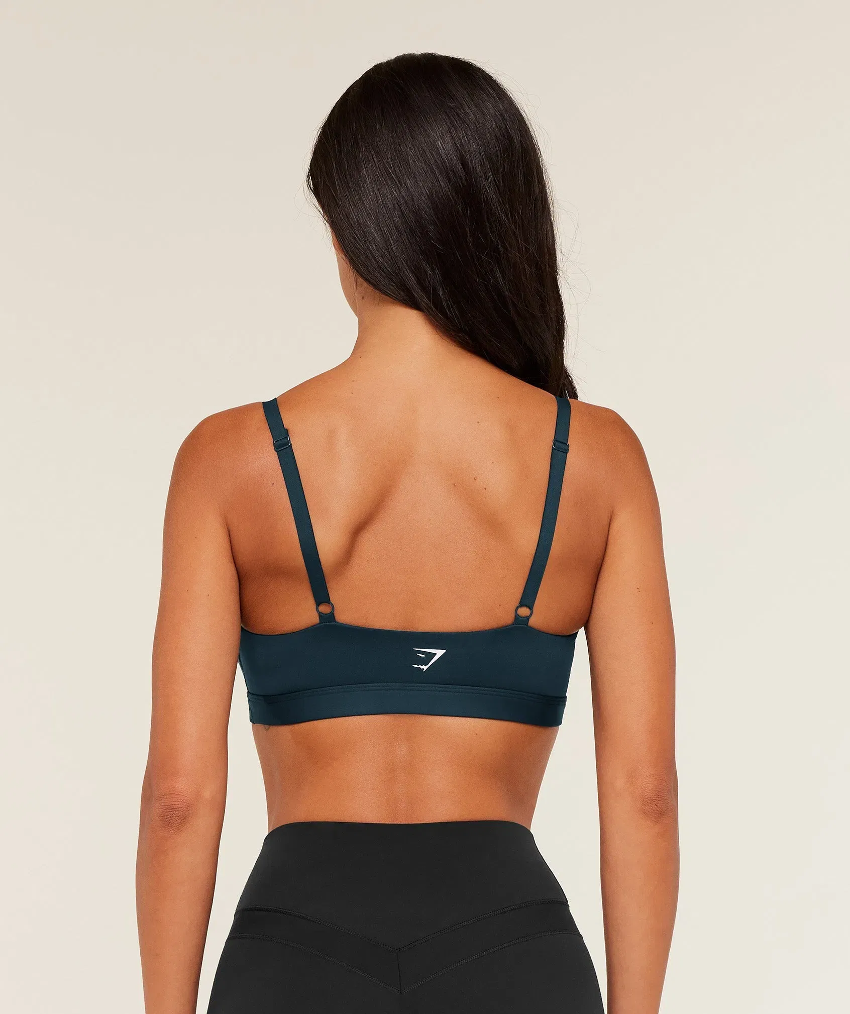 Women's Gymshark Balcony Peekaboo Sports Bra Deep Petrol Blue