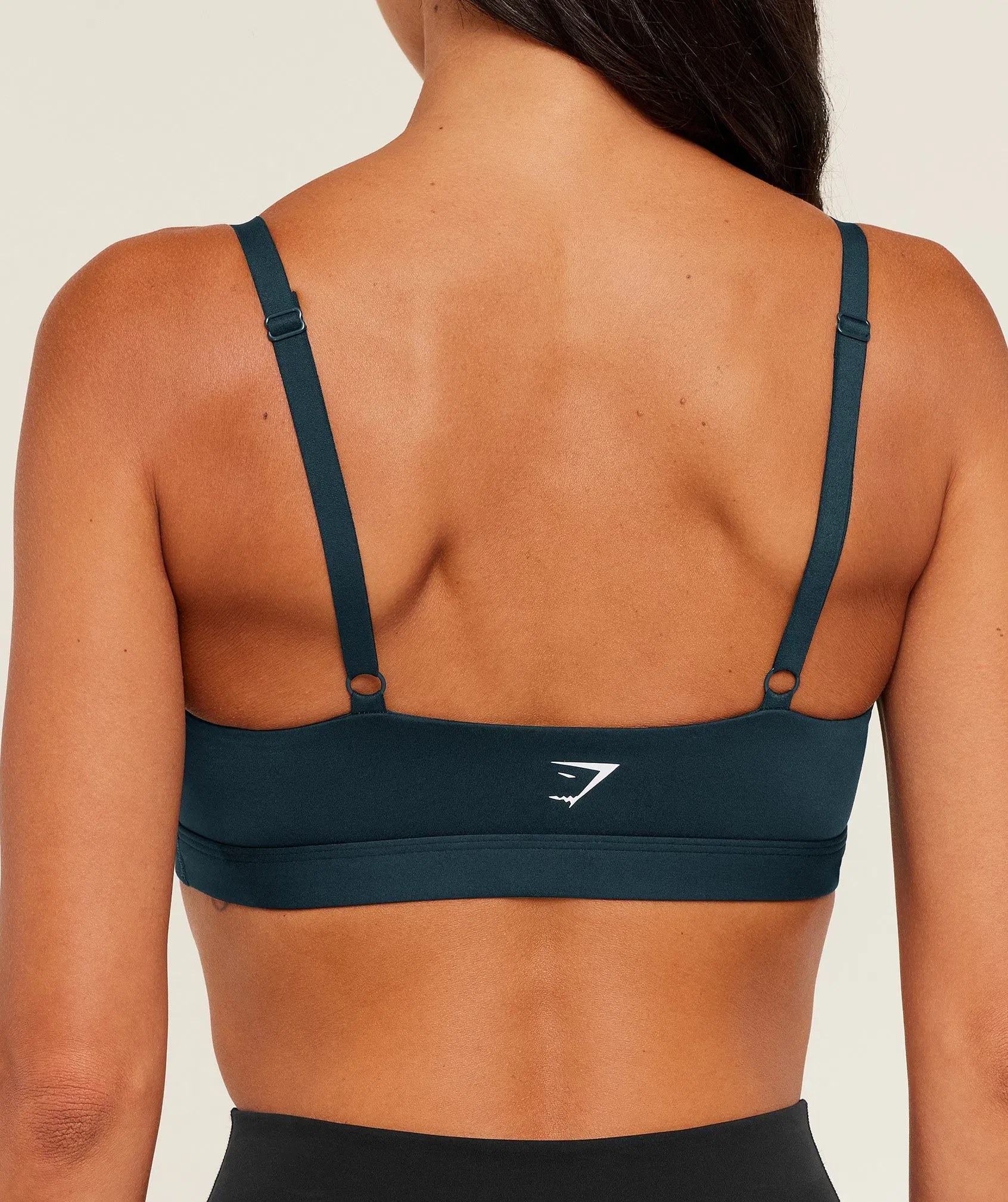 Women's Gymshark Balcony Peekaboo Sports Bra Deep Petrol Blue