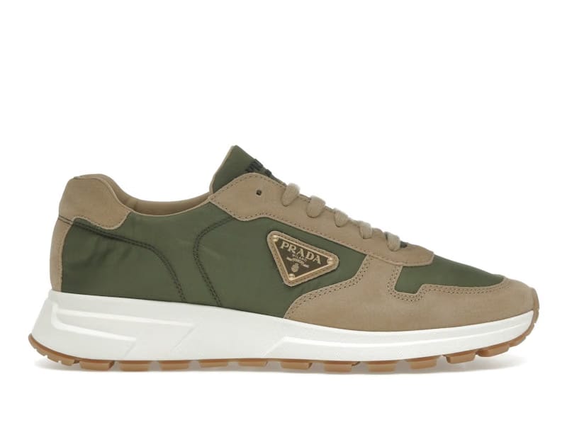 Prada PRAX 01 Sneakers Re-Nylon Brushed Leather Ecru Military