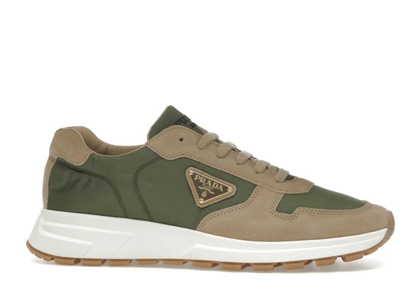 Prada PRAX 01 Sneakers Re-Nylon Brushed Leather Ecru Military