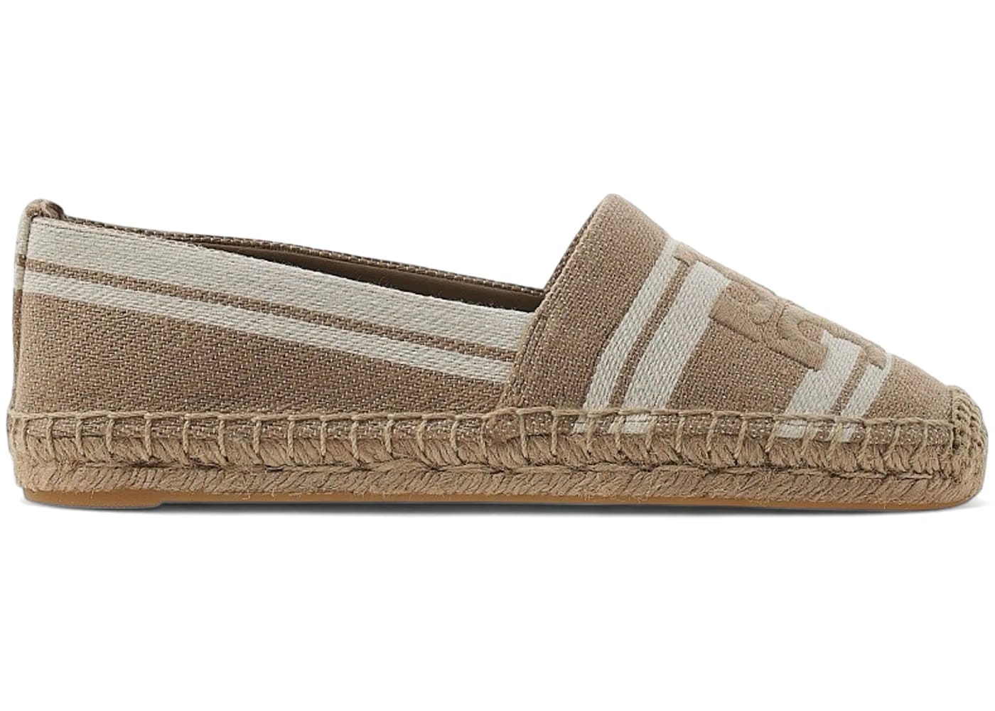 Tory Burch Double T Jacquard Espadrille Cammello Ash White (Women's)