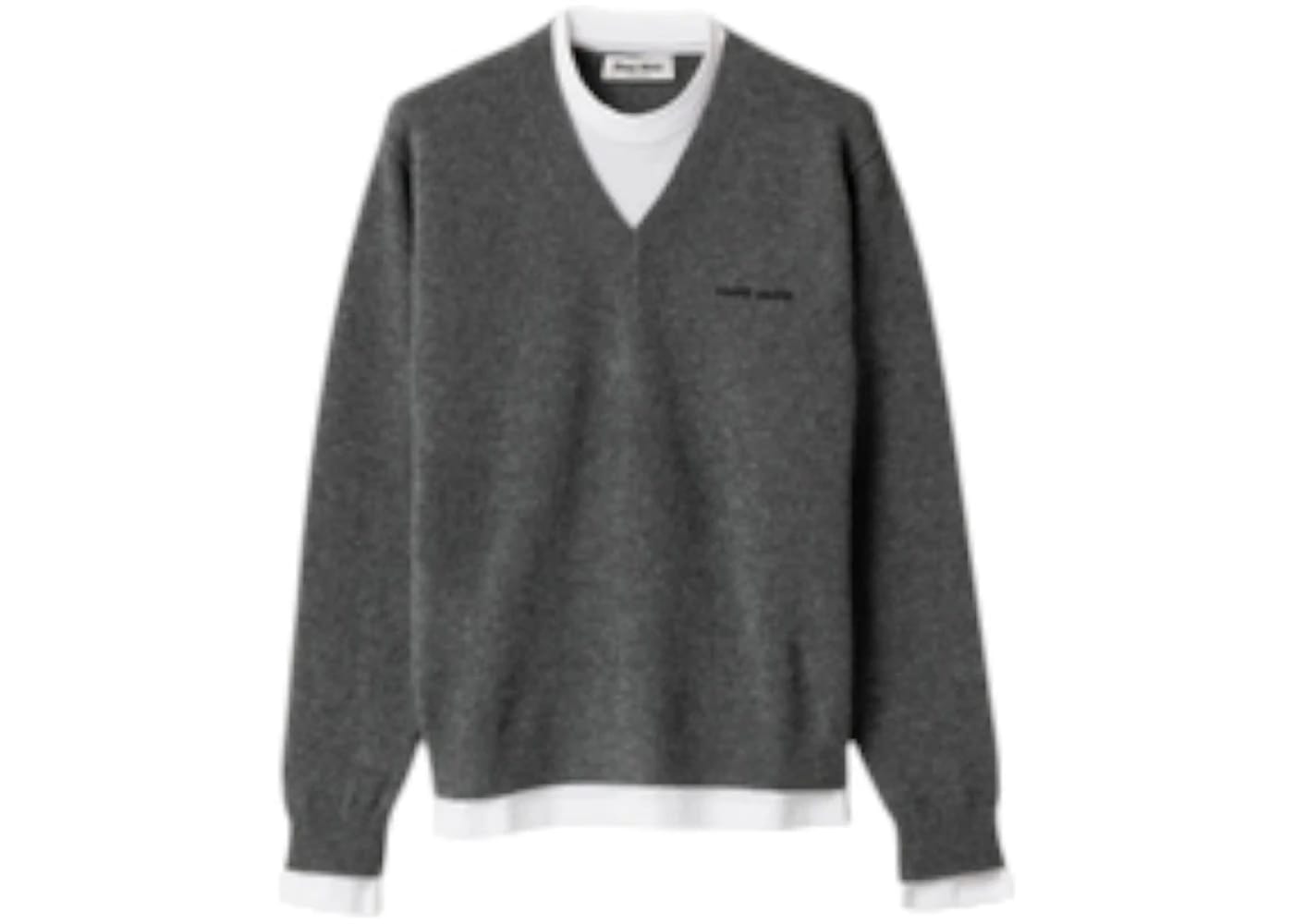 Miu Miu Cashmere V-Neck Sweater Slate Grey