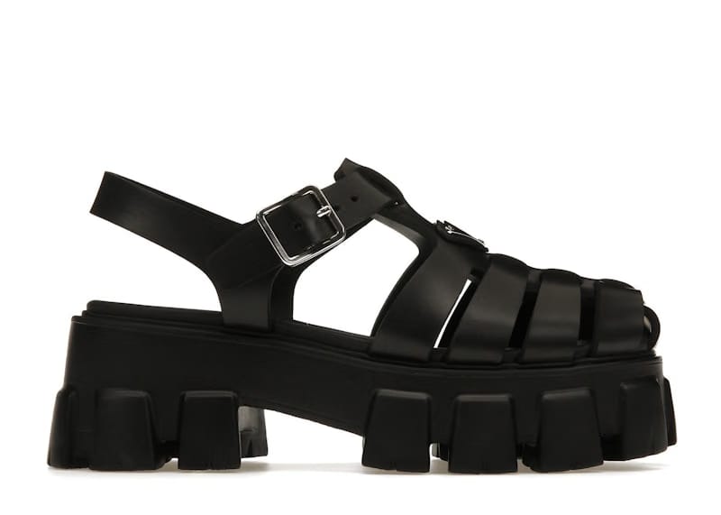 Prada Monolith Foam Rubber 55mm Sandals Black