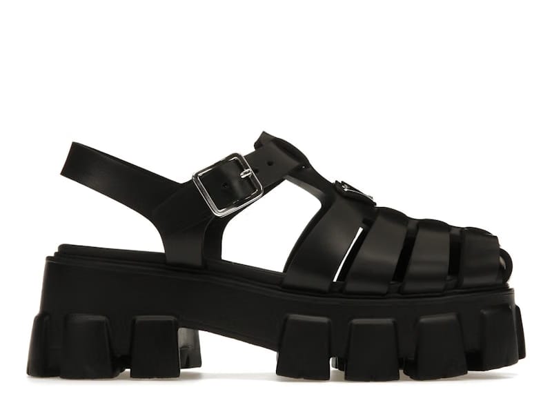 Prada Monolith Foam Rubber 55mm Sandals Black