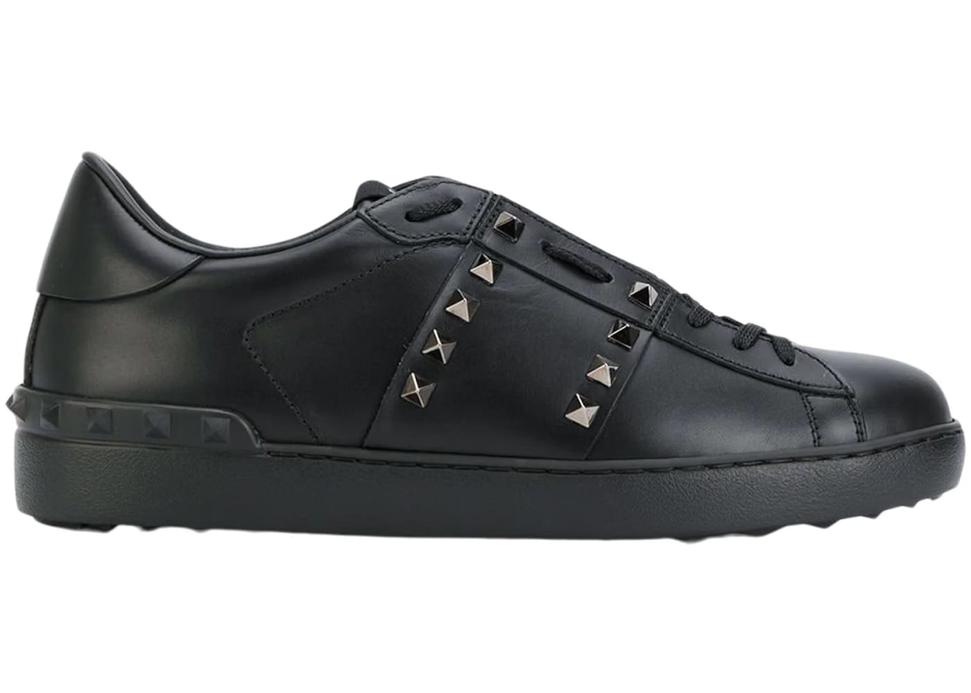 Valentino Garavani Rockstud Untitled Black Ruthenium-finish Stud