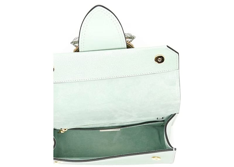 Miu Miu Pattina Crystal Embellished Madras Rugiada Shoulder Bag Blue