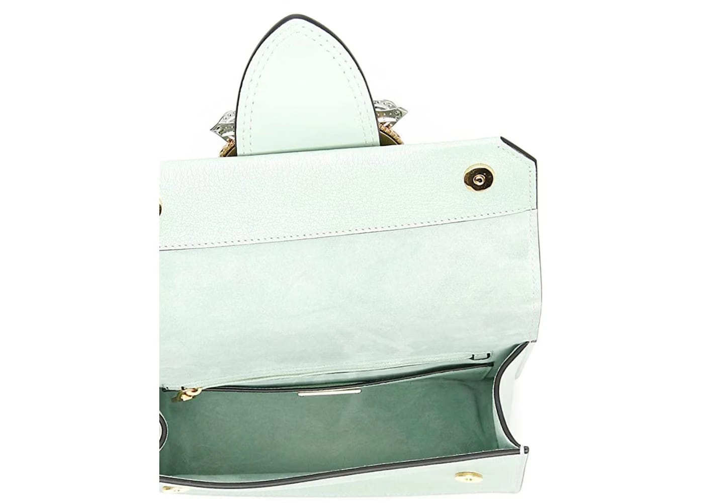 Miu Miu Pattina Crystal Embellished Madras Rugiada Shoulder Bag Blue