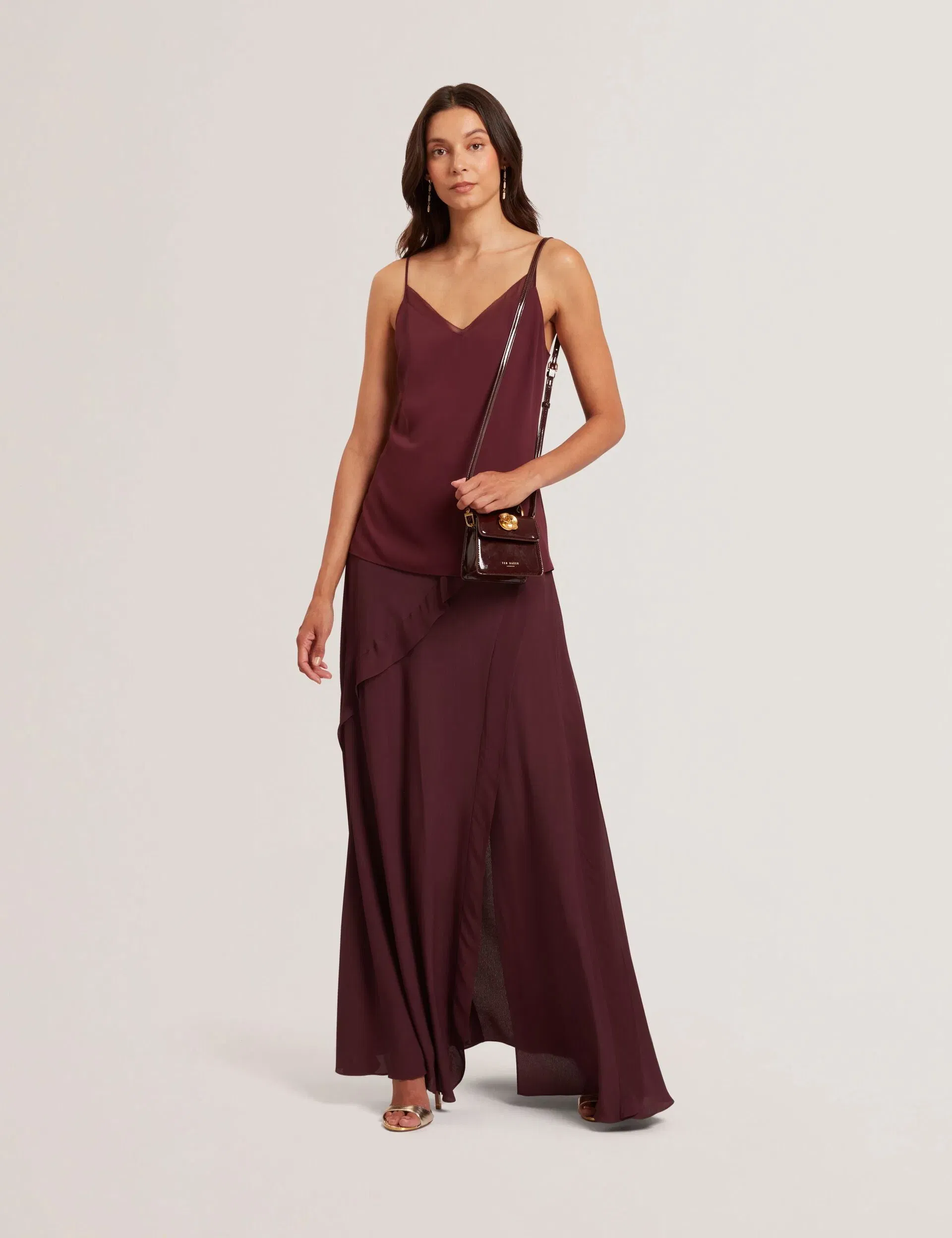 Ted Baker Lulea Chiffon Detail Vneck Strappy Cami Top Women's