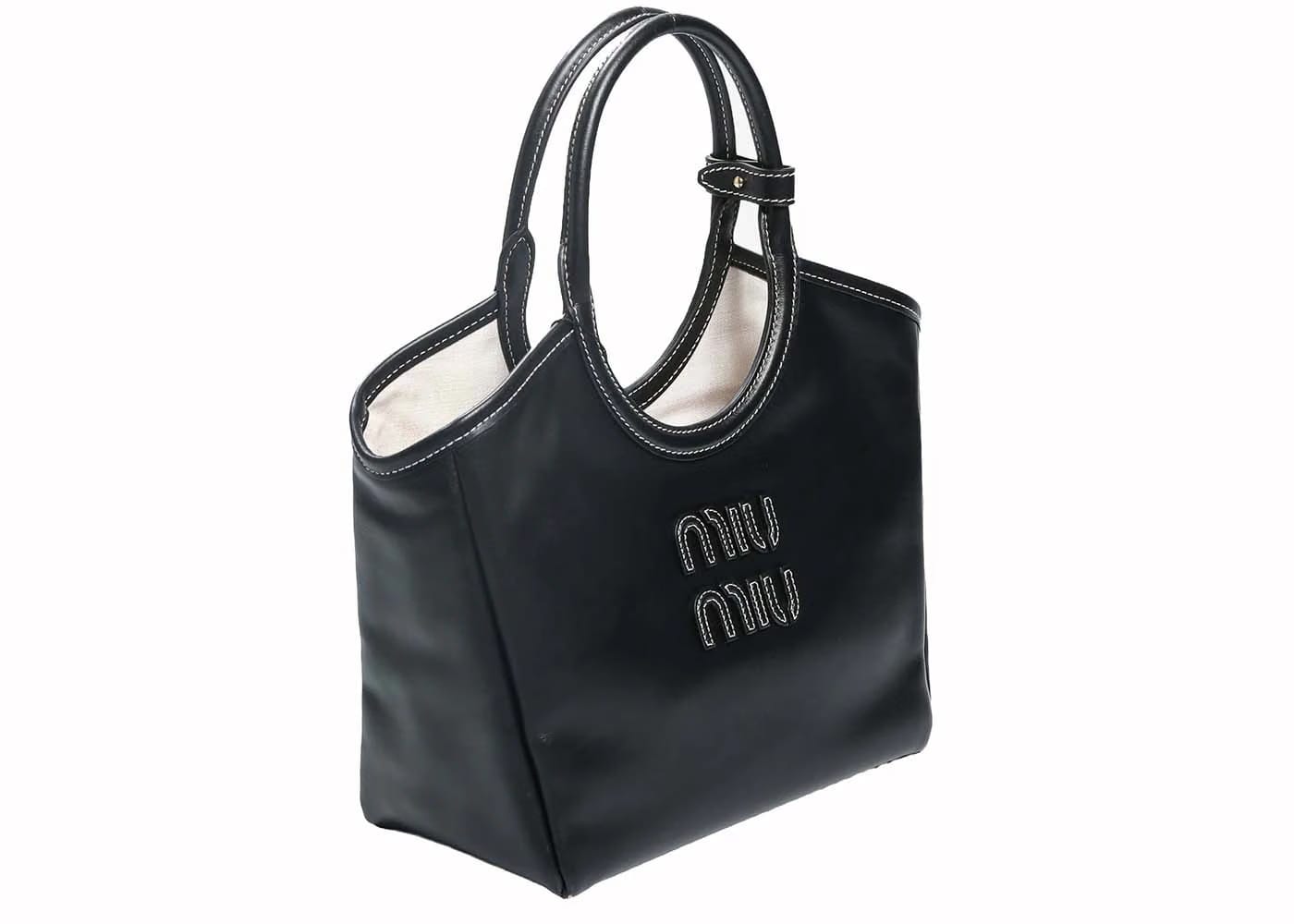 Miu Miu Ivy Leather Bag Nero