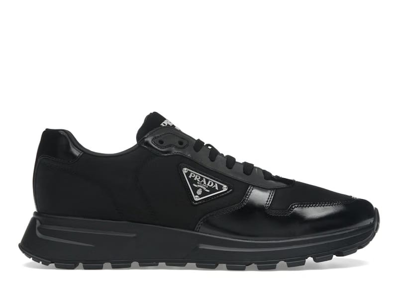 Prada PRAX 01 Sneakers Re-Nylon Brushed Leather Black Black