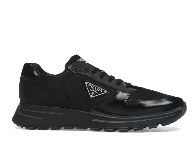 Prada PRAX 01 Sneakers Re-Nylon Brushed Leather Black Black