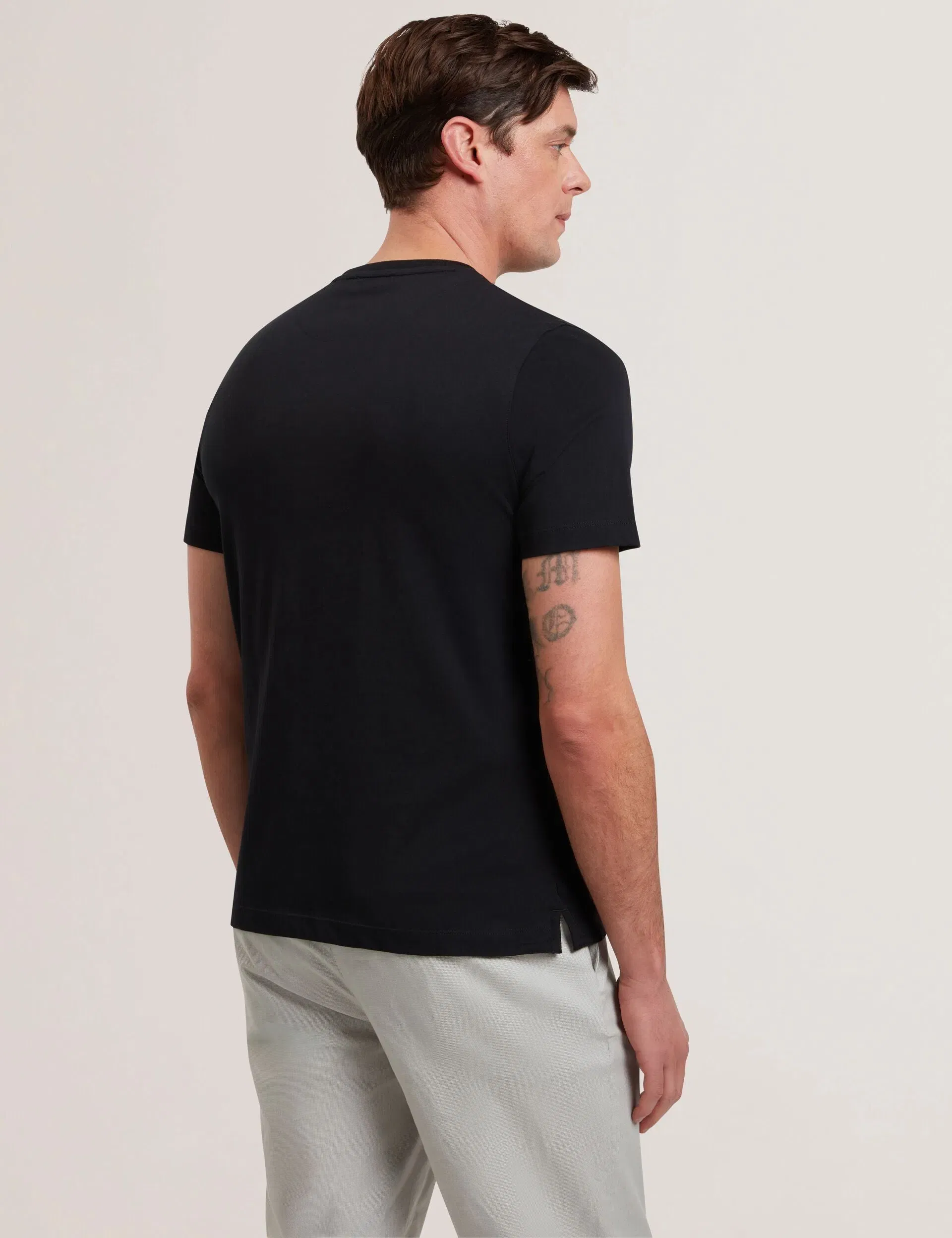 Ted Baker Justino Black Branded Box Print Graphic Cotton T-Shirt