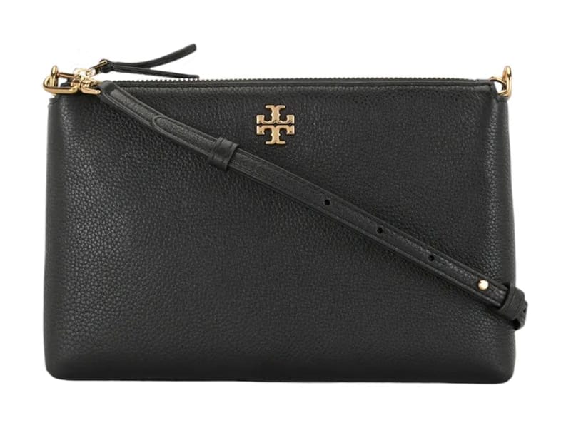 Tory Burch Mercer Pebbled Zip Crossbody Black