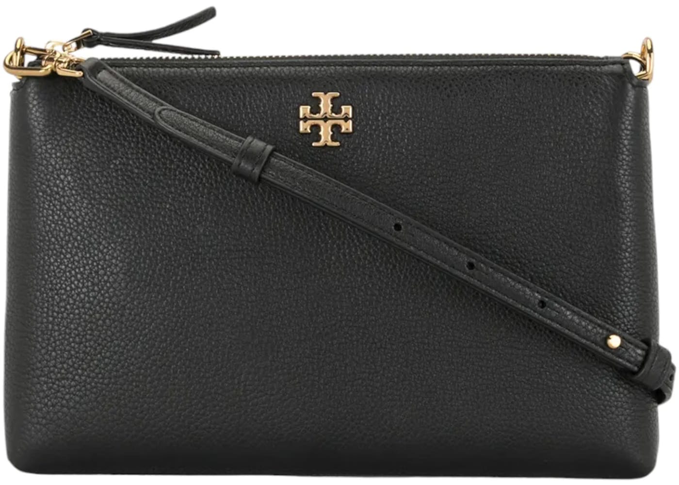 Tory Burch Mercer Pebbled Zip Crossbody Black