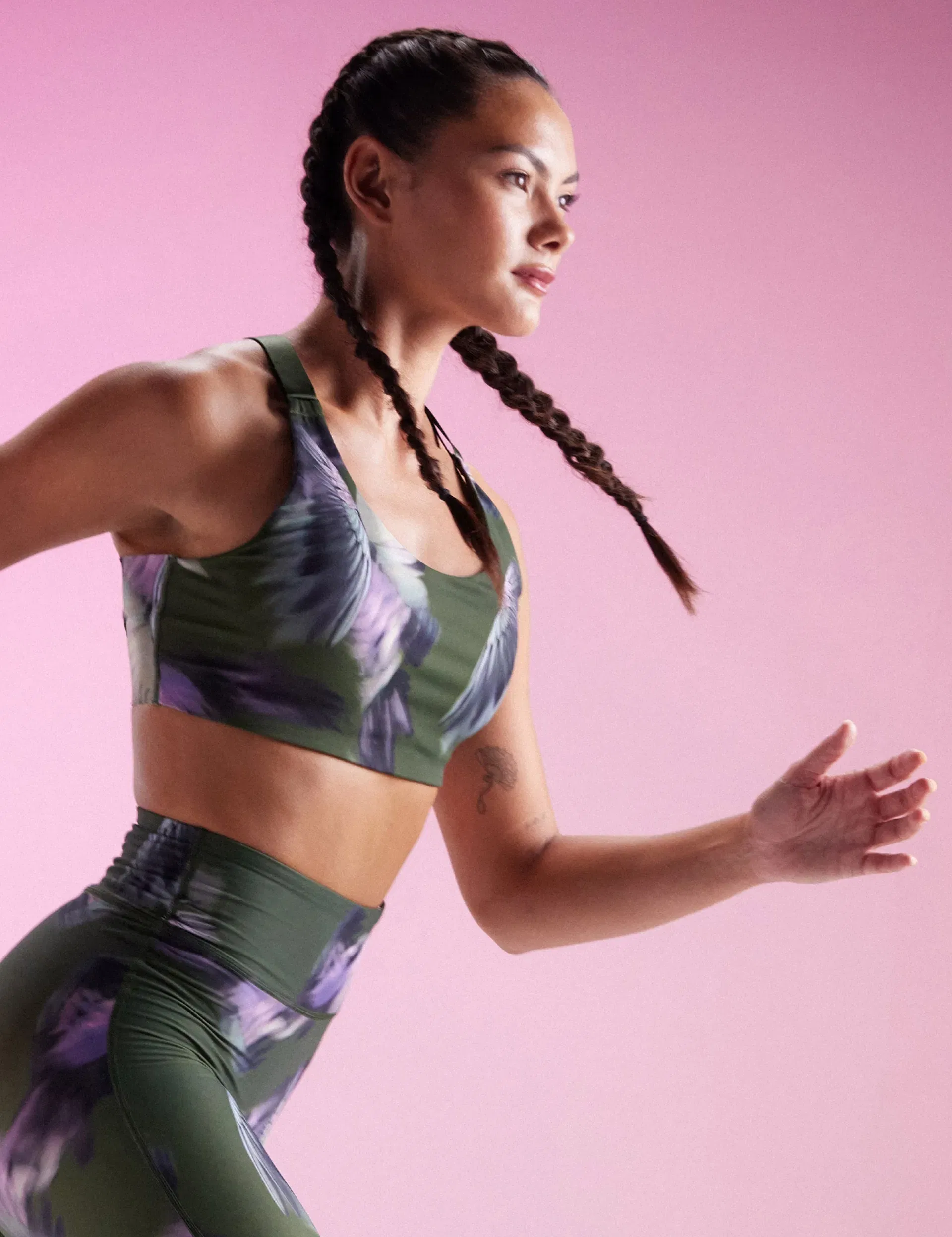 Ted Baker Jodie Printed High Impact Racer Sports Bra Women's