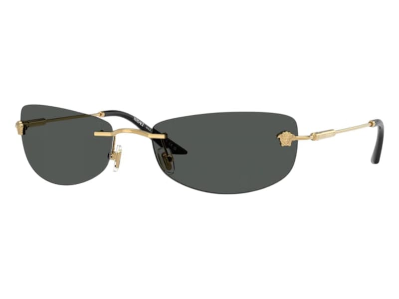 Versace Rectangle Sunglasses Gray Gold (VE2279 100287)