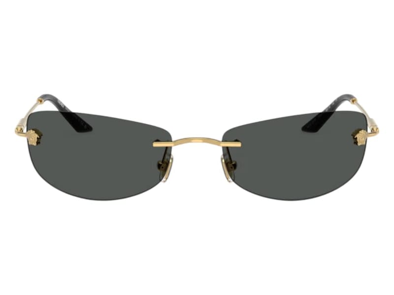 Versace Rectangle Sunglasses Gray Gold (VE2279 100287)