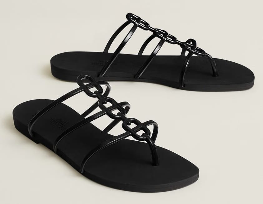 Hermes Mykonos Sandal - Noir