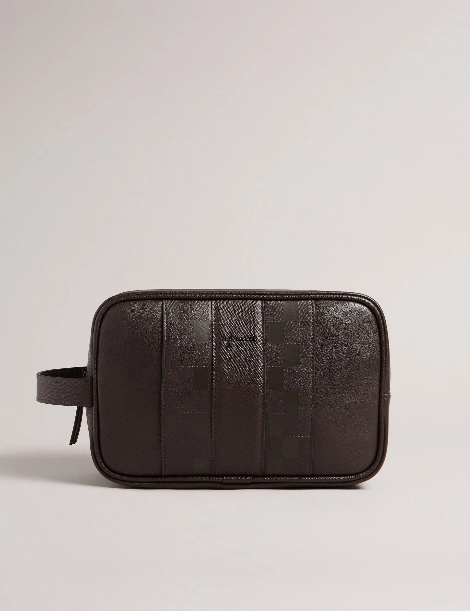 Ted Baker Waydee House Check Pu Washbag Chocolate
