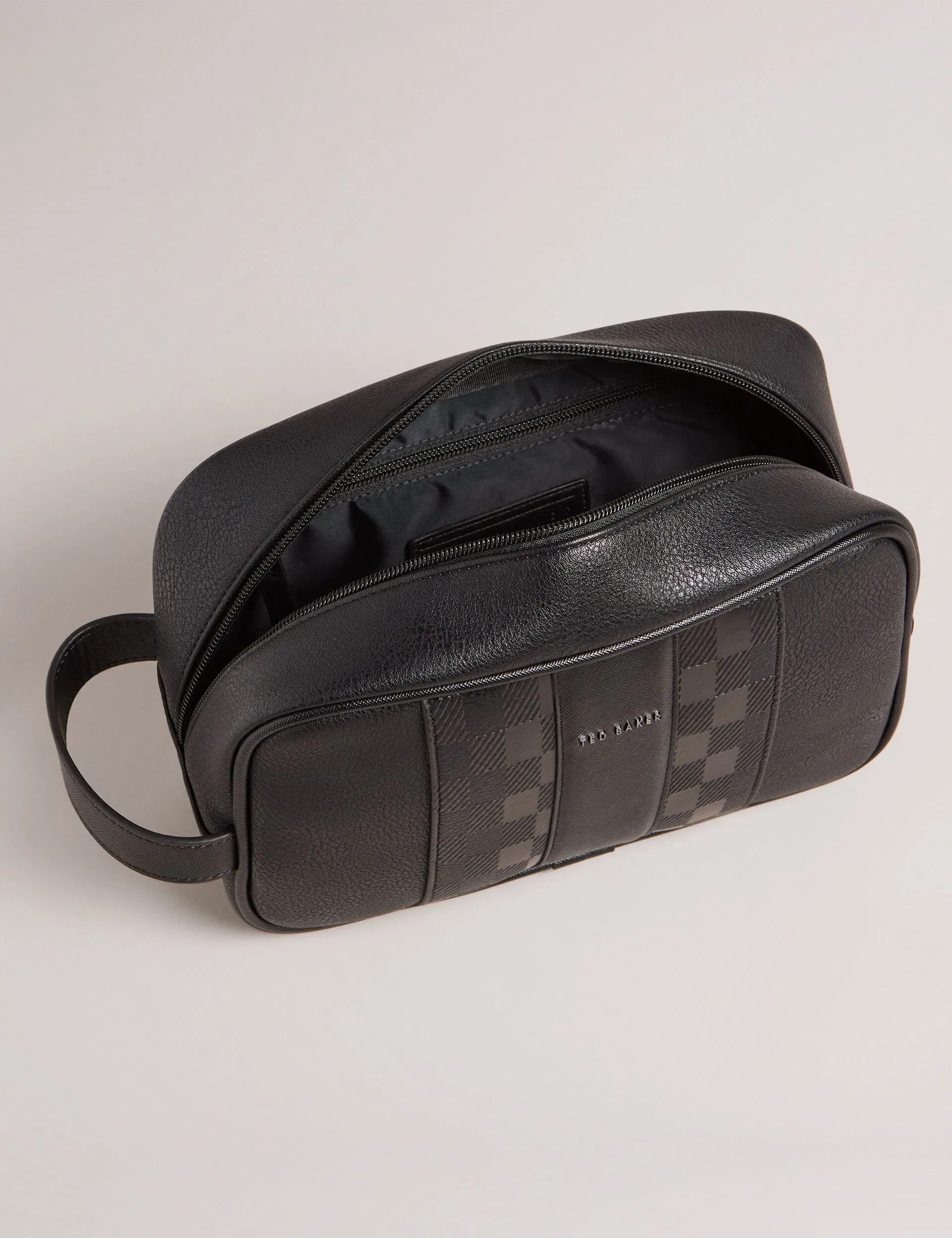 Ted Baker Waydee House Check Pu Washbag Black