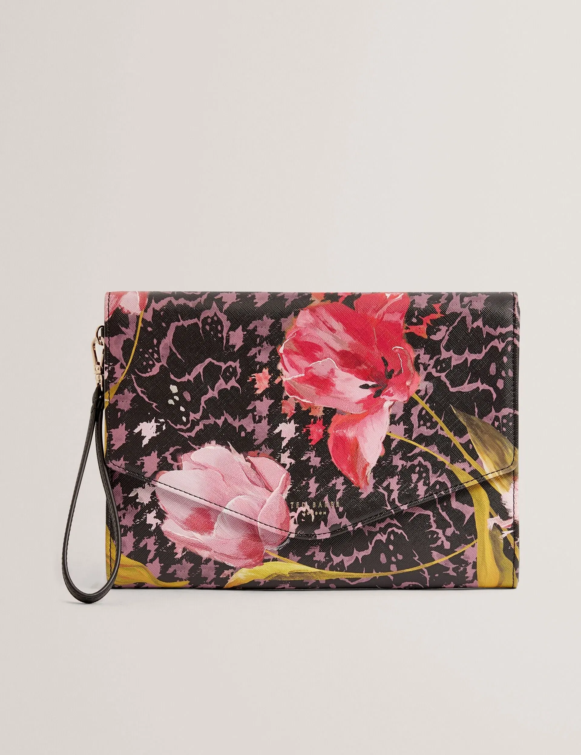 Ted Baker Tarlla Floral Check Pu Envelope Clutch Bag Women's
