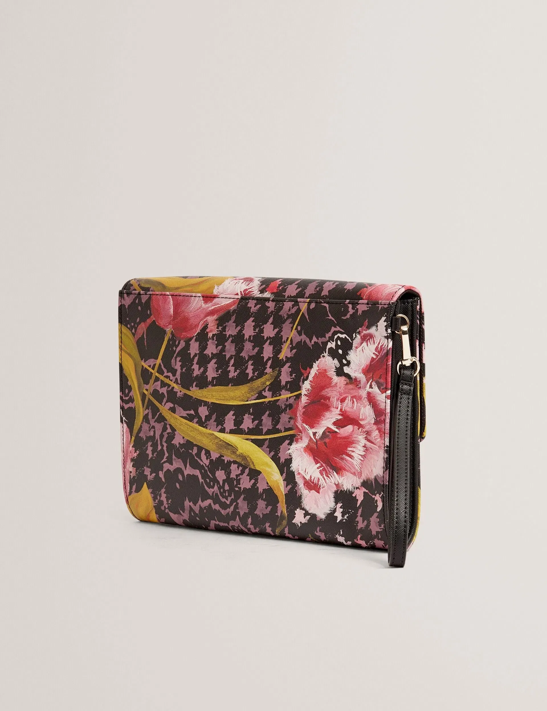 Ted Baker Tarlla Floral Check Pu Envelope Clutch Bag Women's