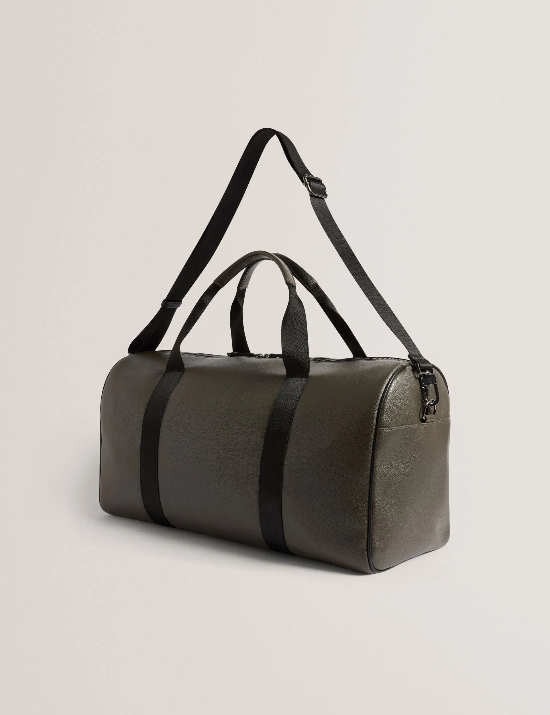 Ted Baker Taison Pebbled Faux Leather Holdall Bag Khaki