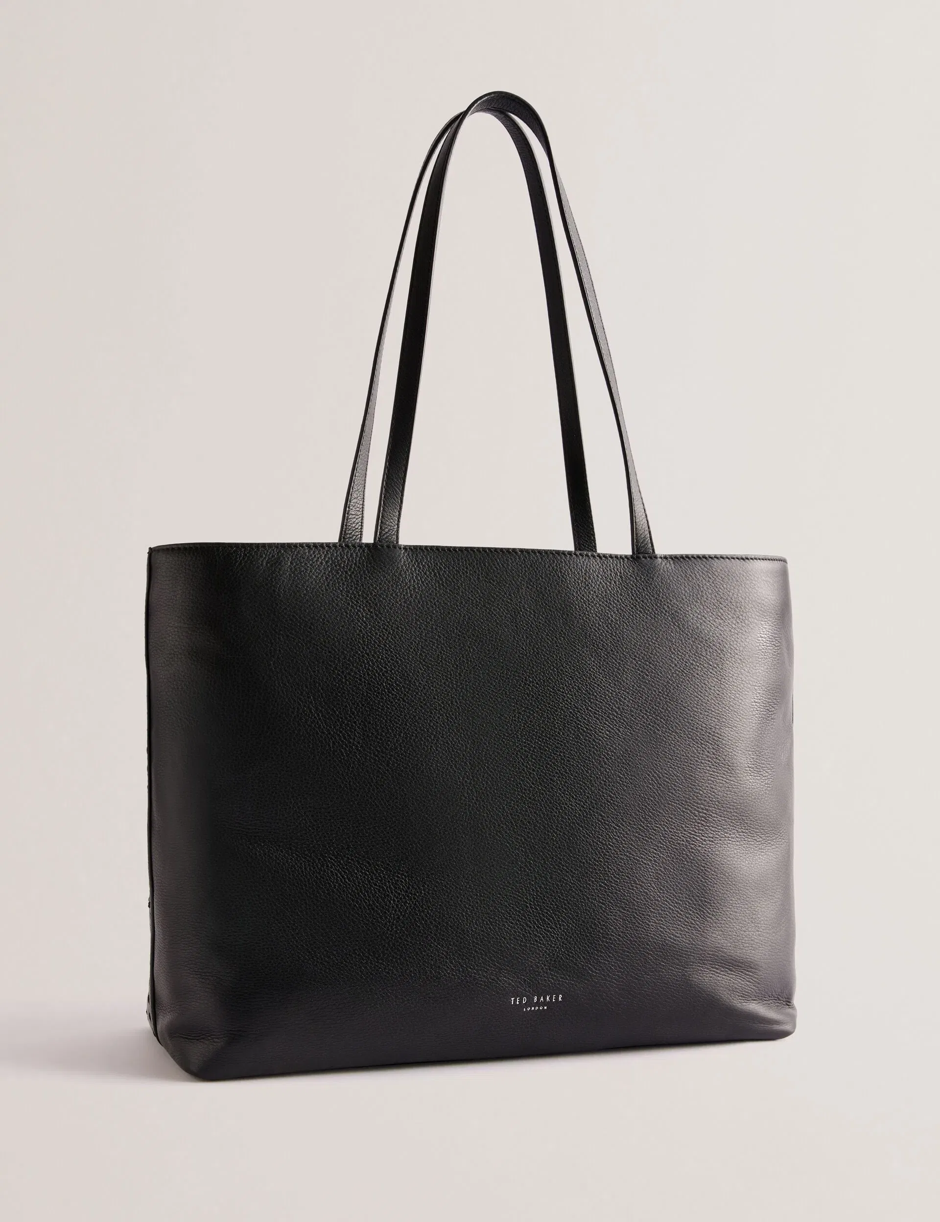 Ted Baker Stalie Stitch Detail Leather Large Shopper Bag Black Women's