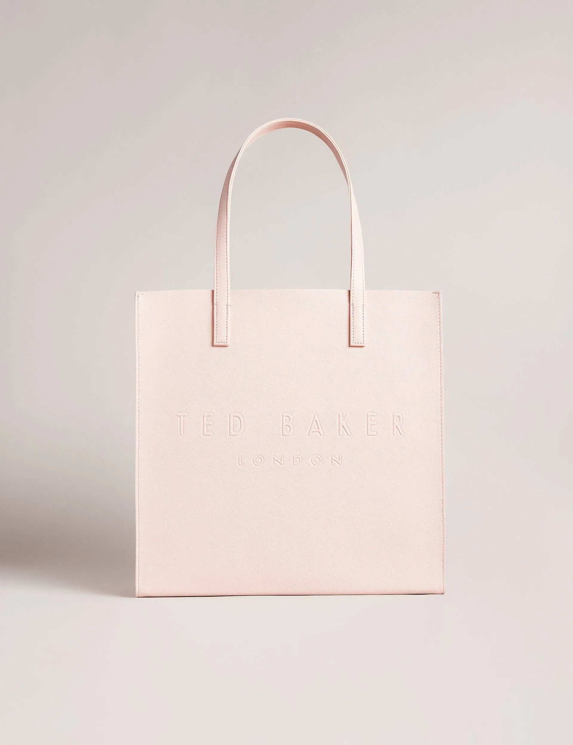 Ted Baker Soocon Crosshatch Faux Leather Icon Tote Bag Pink Women's