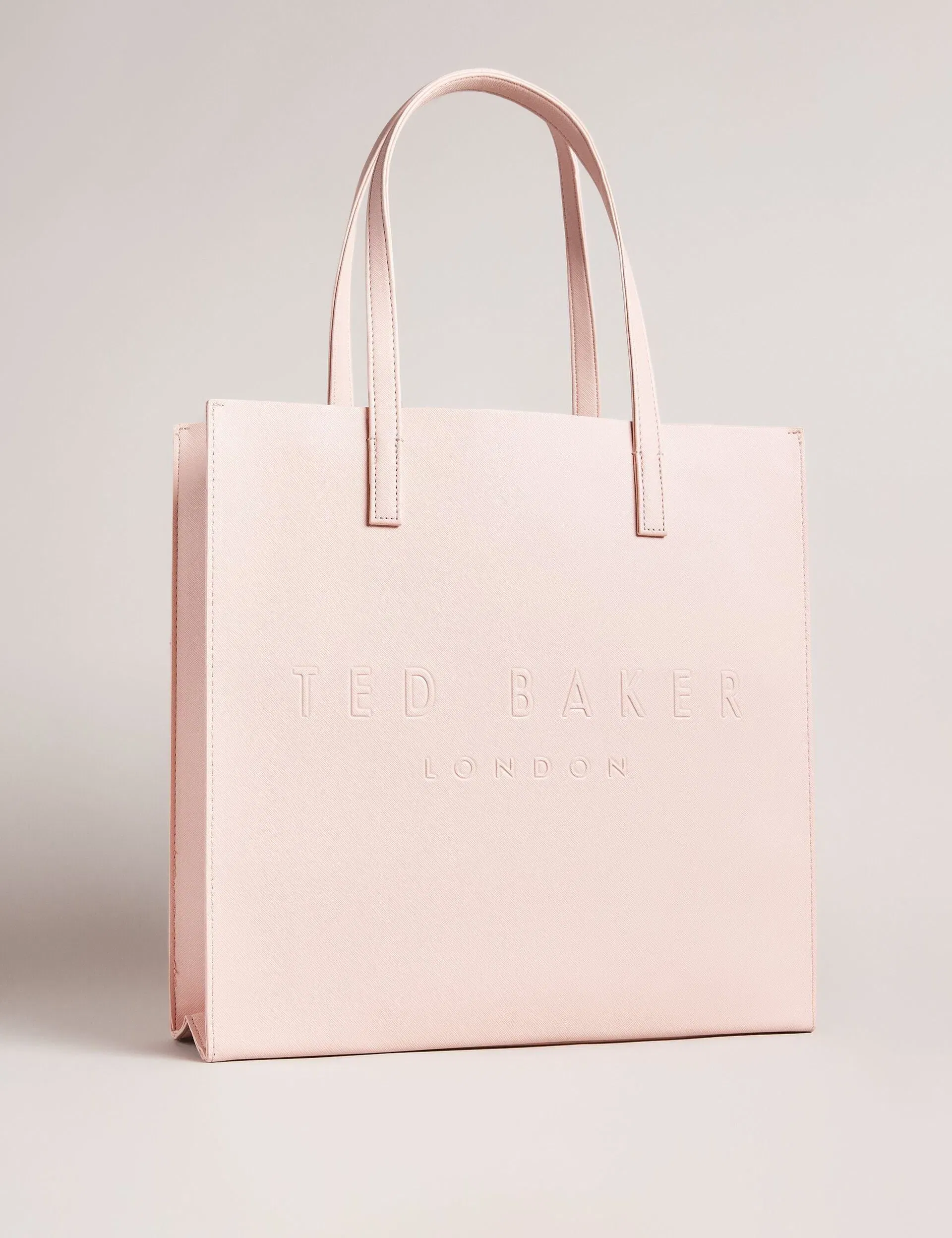 Ted Baker Soocon Crosshatch Faux Leather Icon Tote Bag Pink Women's