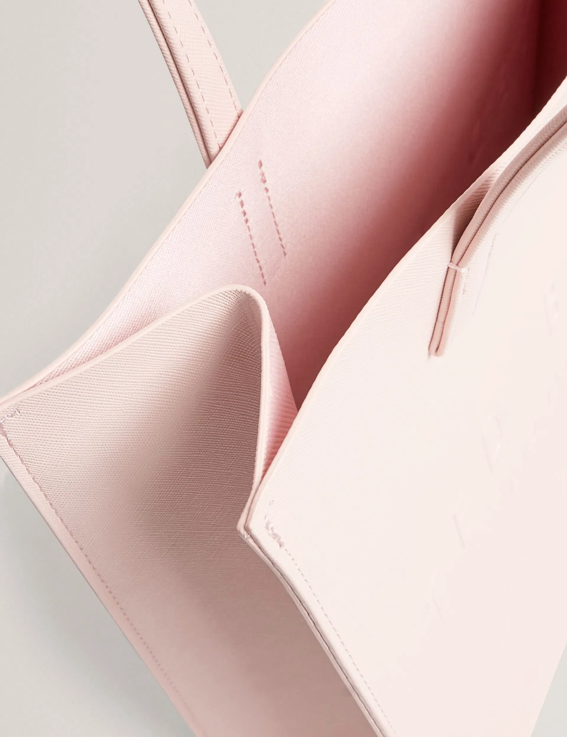 Ted Baker Soocon Crosshatch Faux Leather Icon Tote Bag Pink Women's
