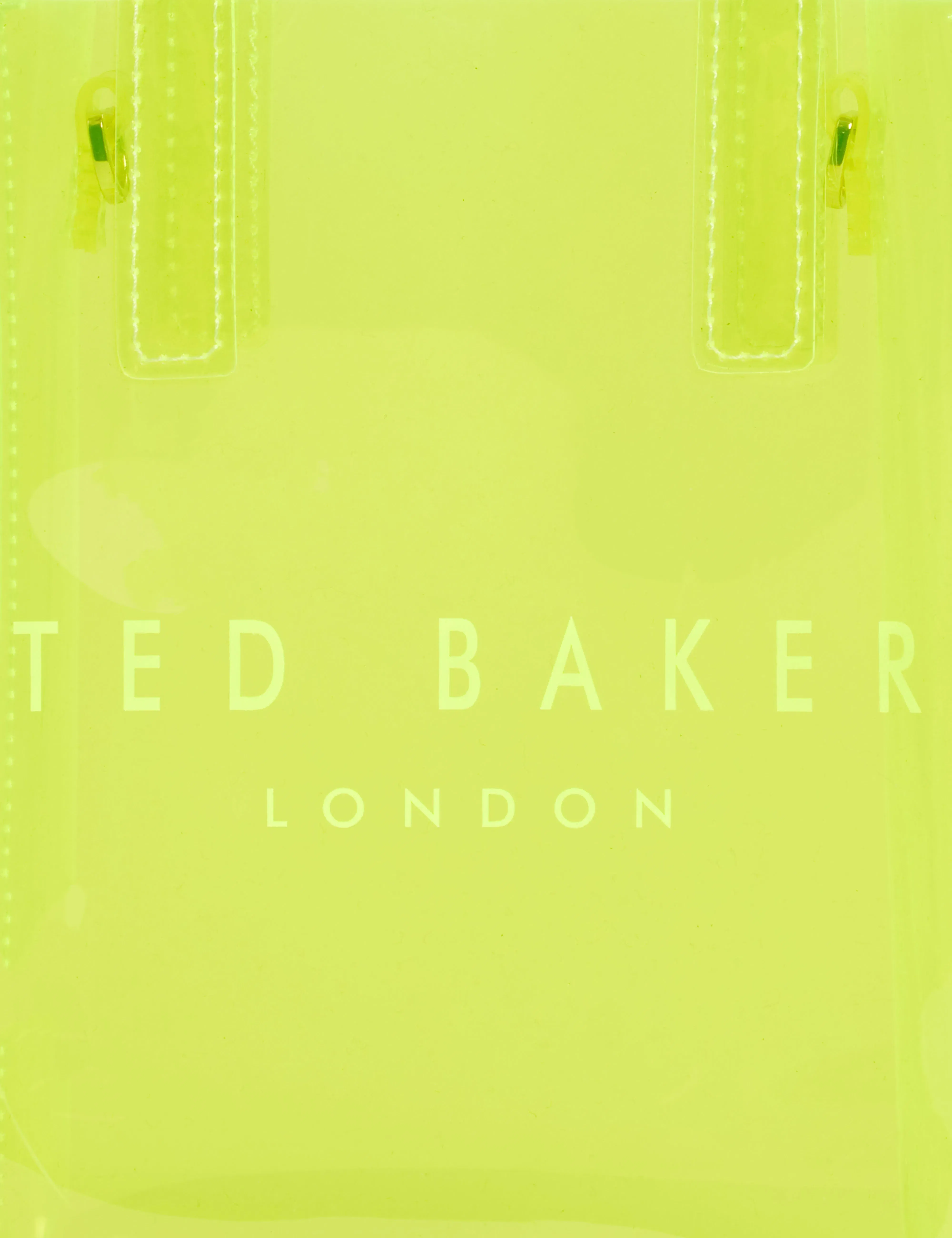 Ted Baker Sheacon Mini Neon Clear Vinyl Icon Tote Bag Bright Yellow Women's