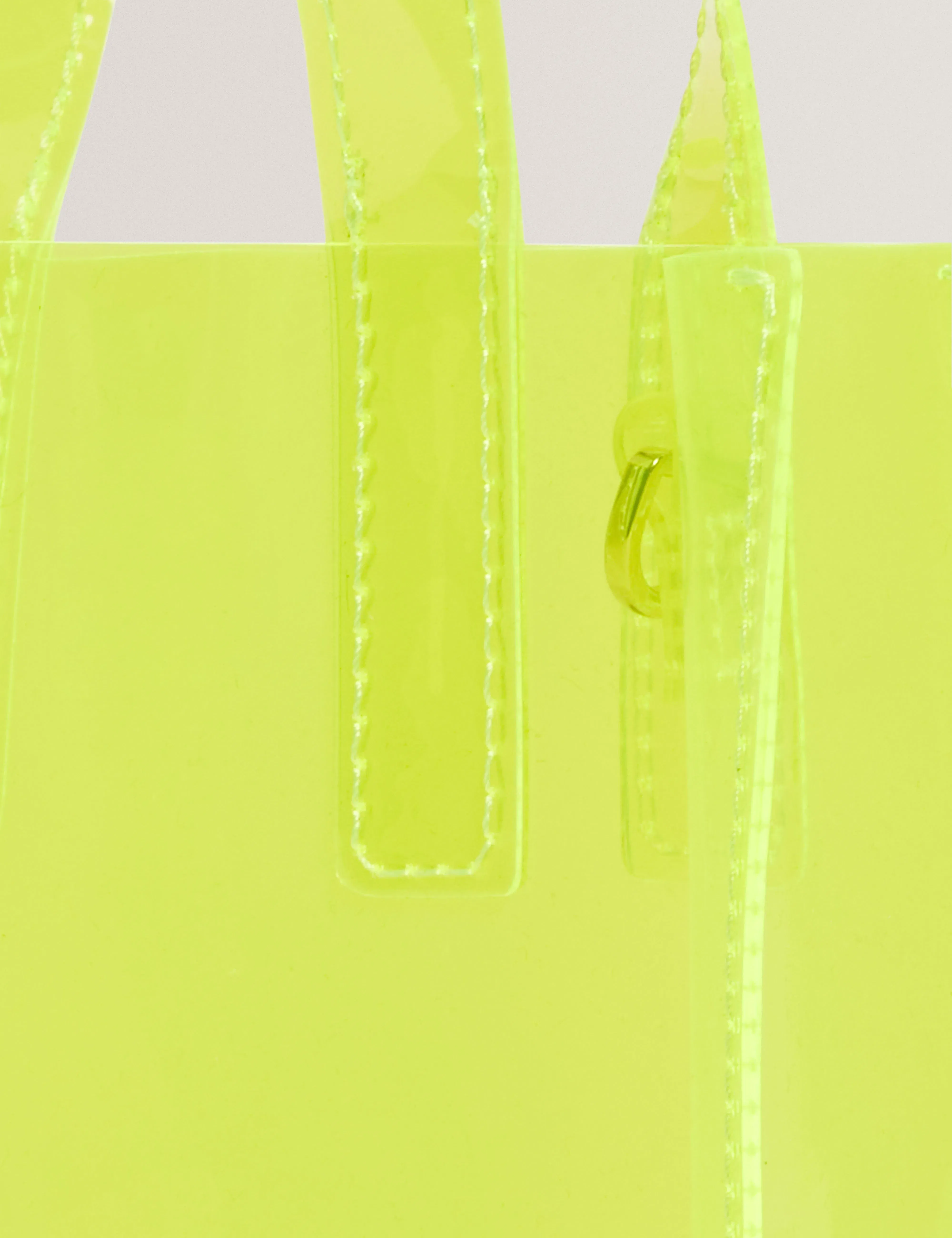 Ted Baker Sheacon Mini Neon Clear Vinyl Icon Tote Bag Bright Yellow Women's