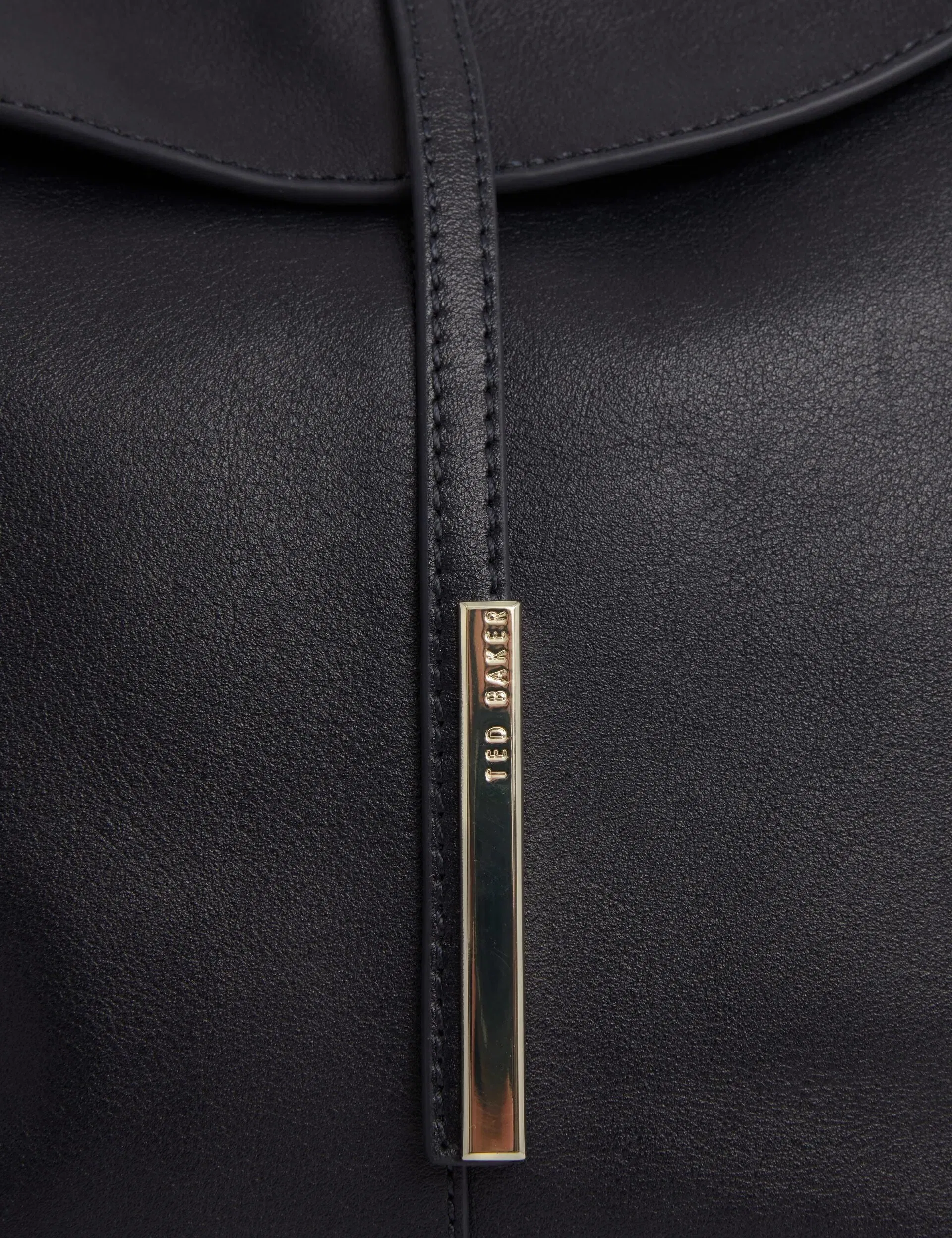 Ted Baker Rysann Bar Detail Slouch Leather Shoulder Bag Navy Women's