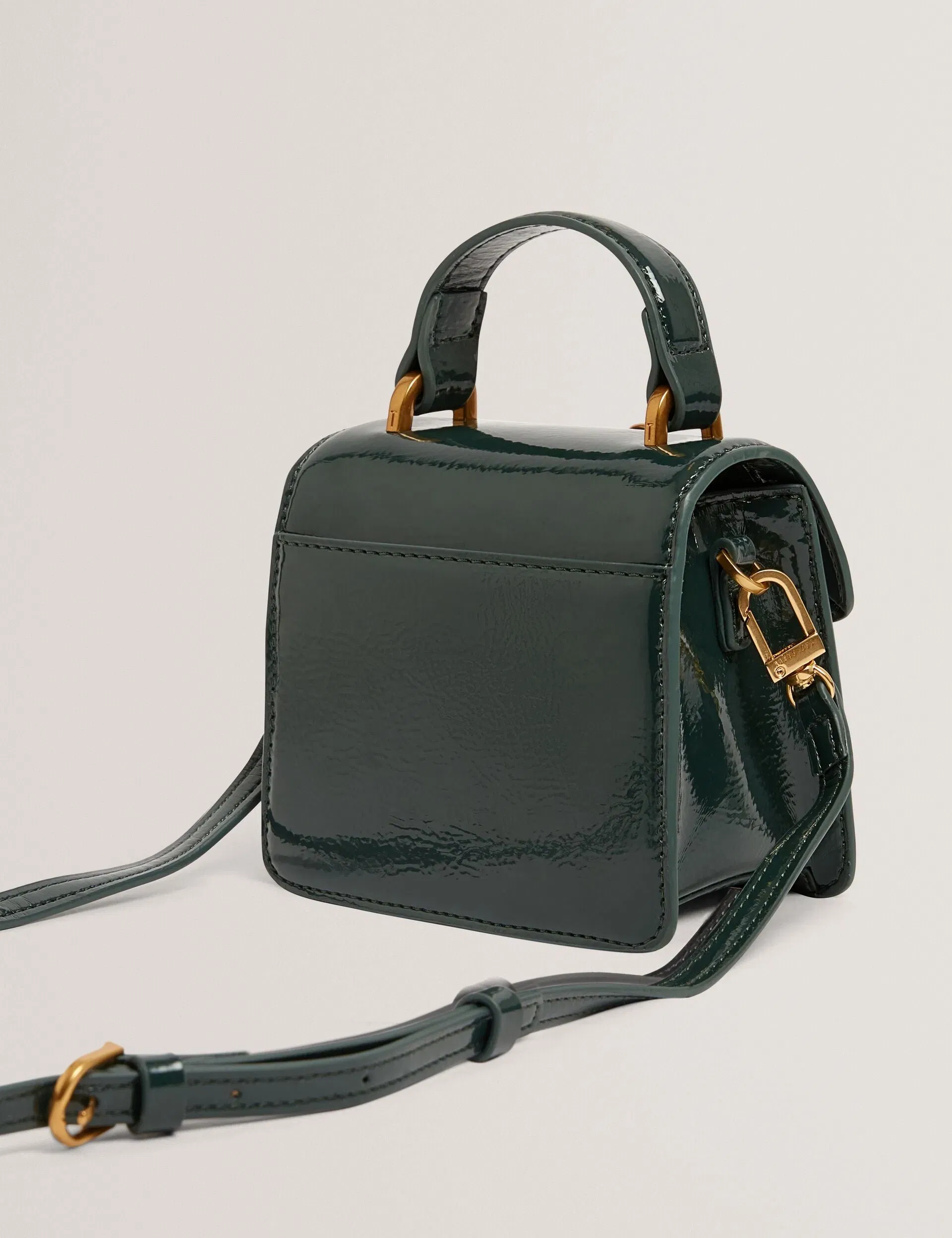 Ted Baker Roselah Hardware Rose Mini Top Handle Bag In Dkgreen Dark Green Women's