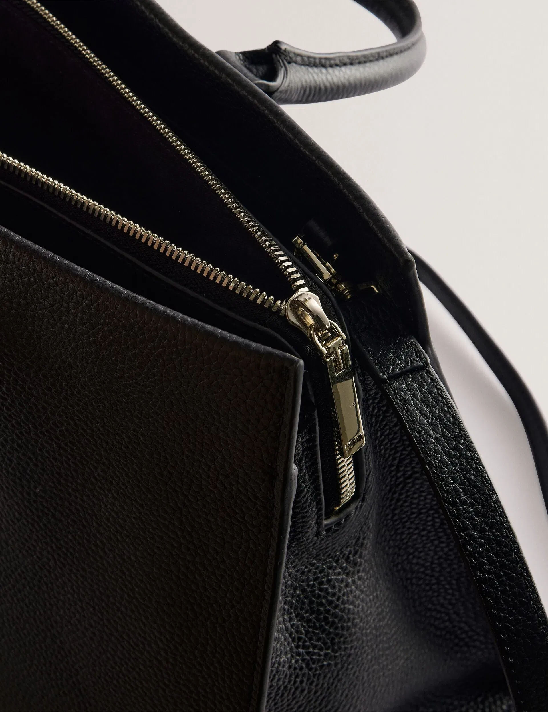 Ted Baker Rosane Black Leather Hardware Detail Wide Tote Bag Women's