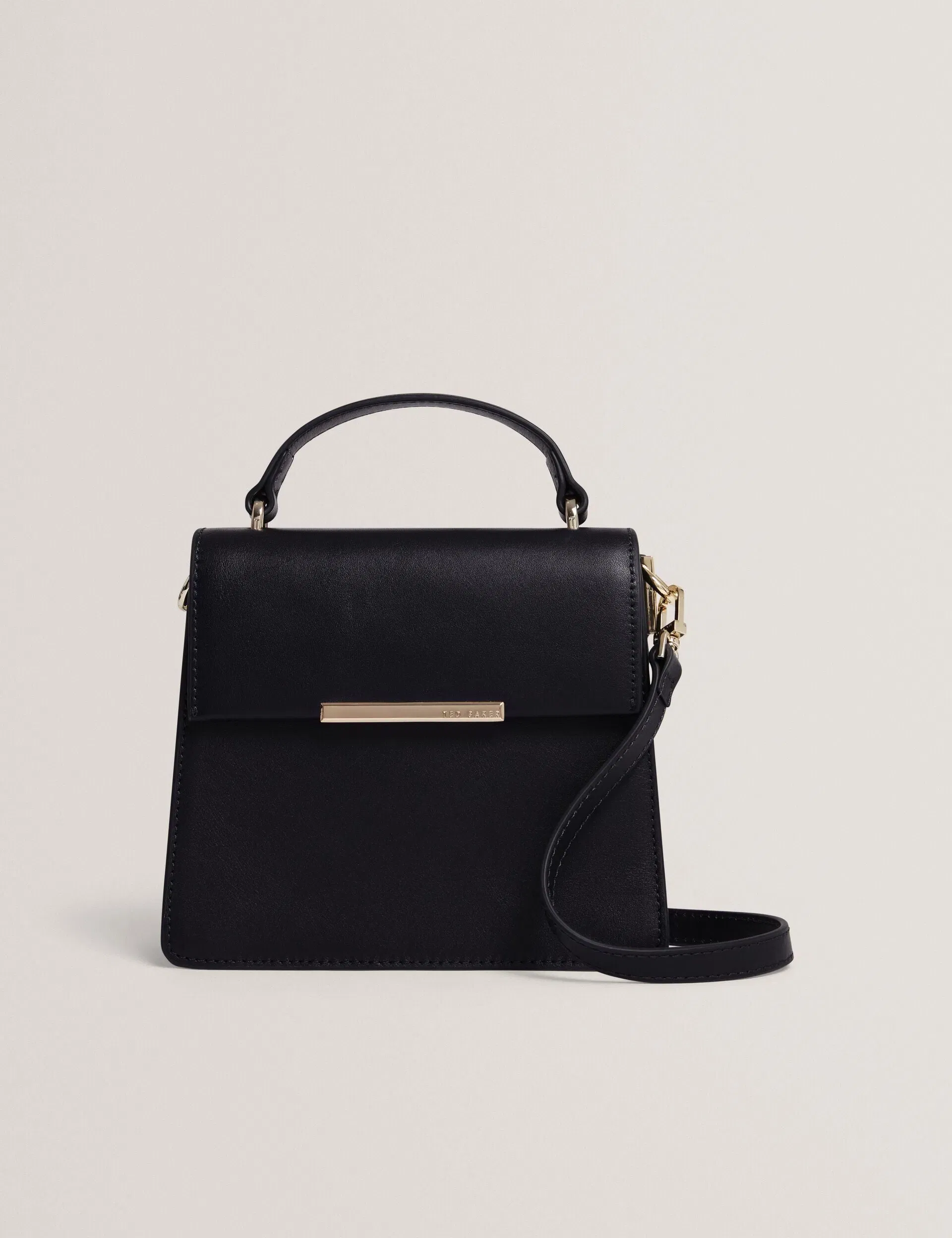 Ted Baker Reylynn Bar Detail Leather Top Handle Bag Navy Women's