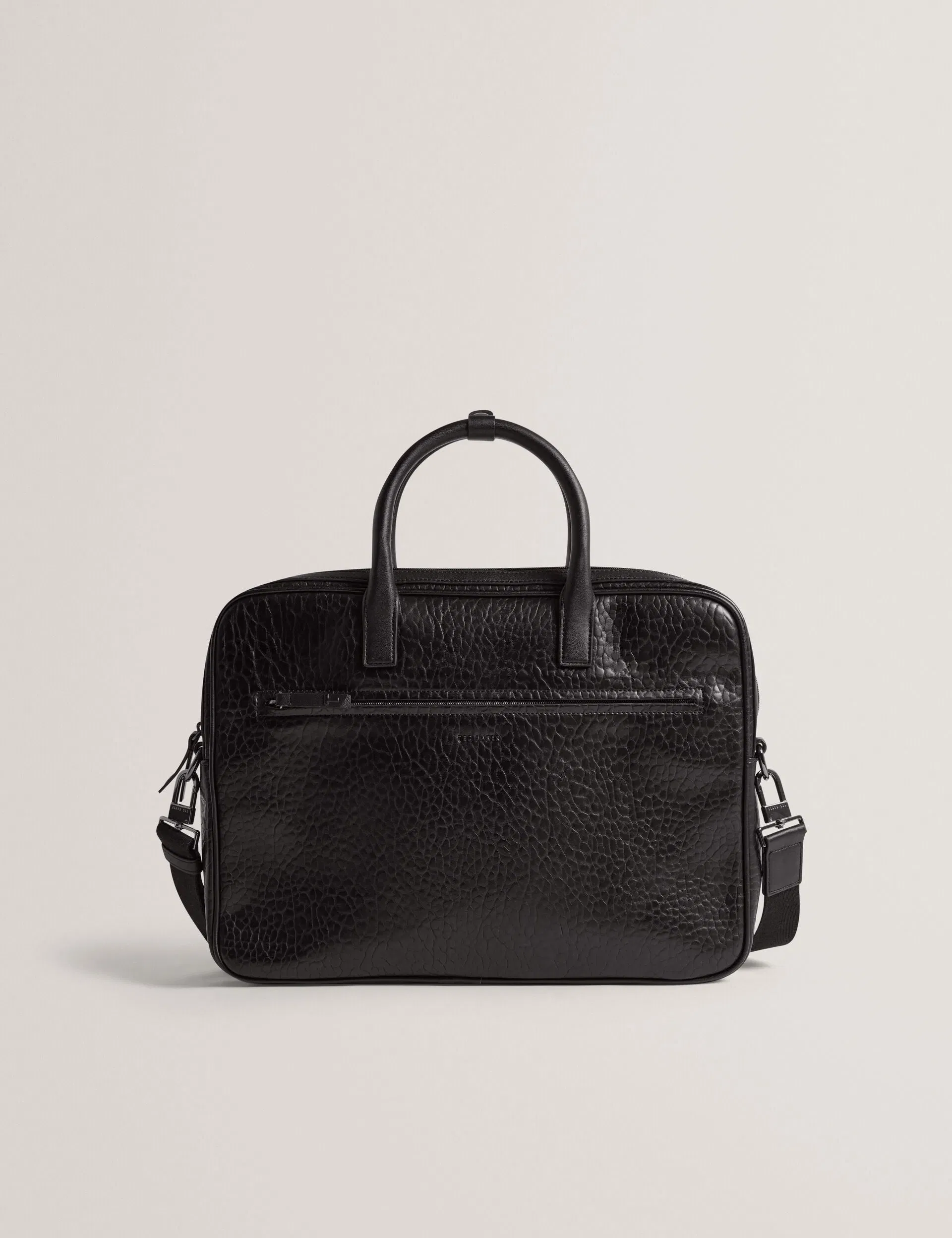 Ted Baker Pedrro 15Inch Pebbled Faux Leather Laptop Bag Black