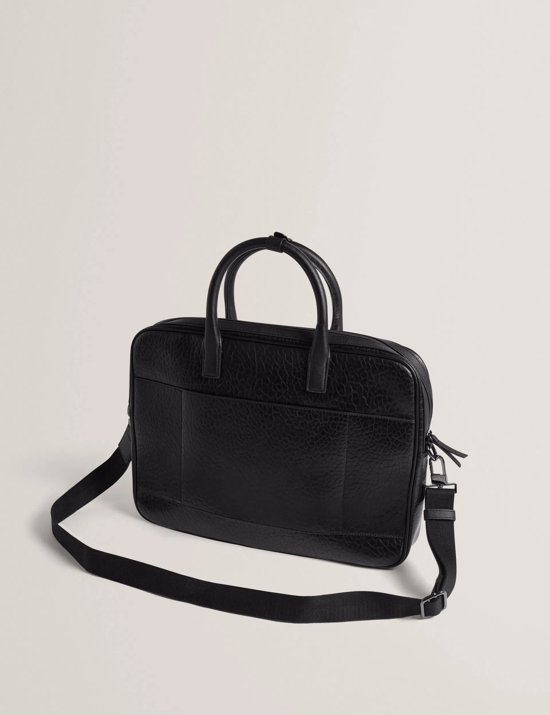 Ted Baker Pedrro 15Inch Pebbled Faux Leather Laptop Bag Black