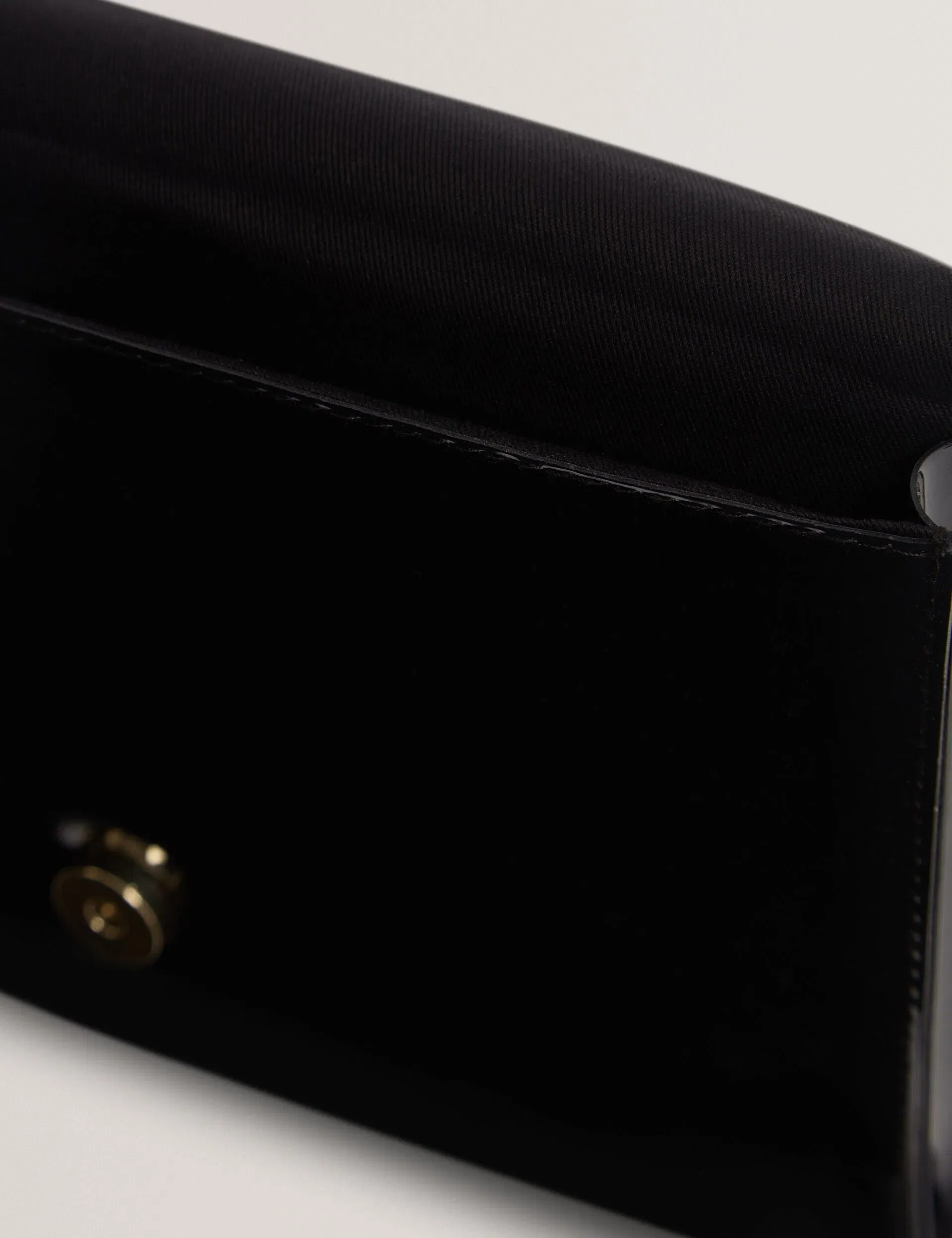 Ted Baker Nikkey Knot Bow Vinyl Envelope Clutch Bag Black Women's