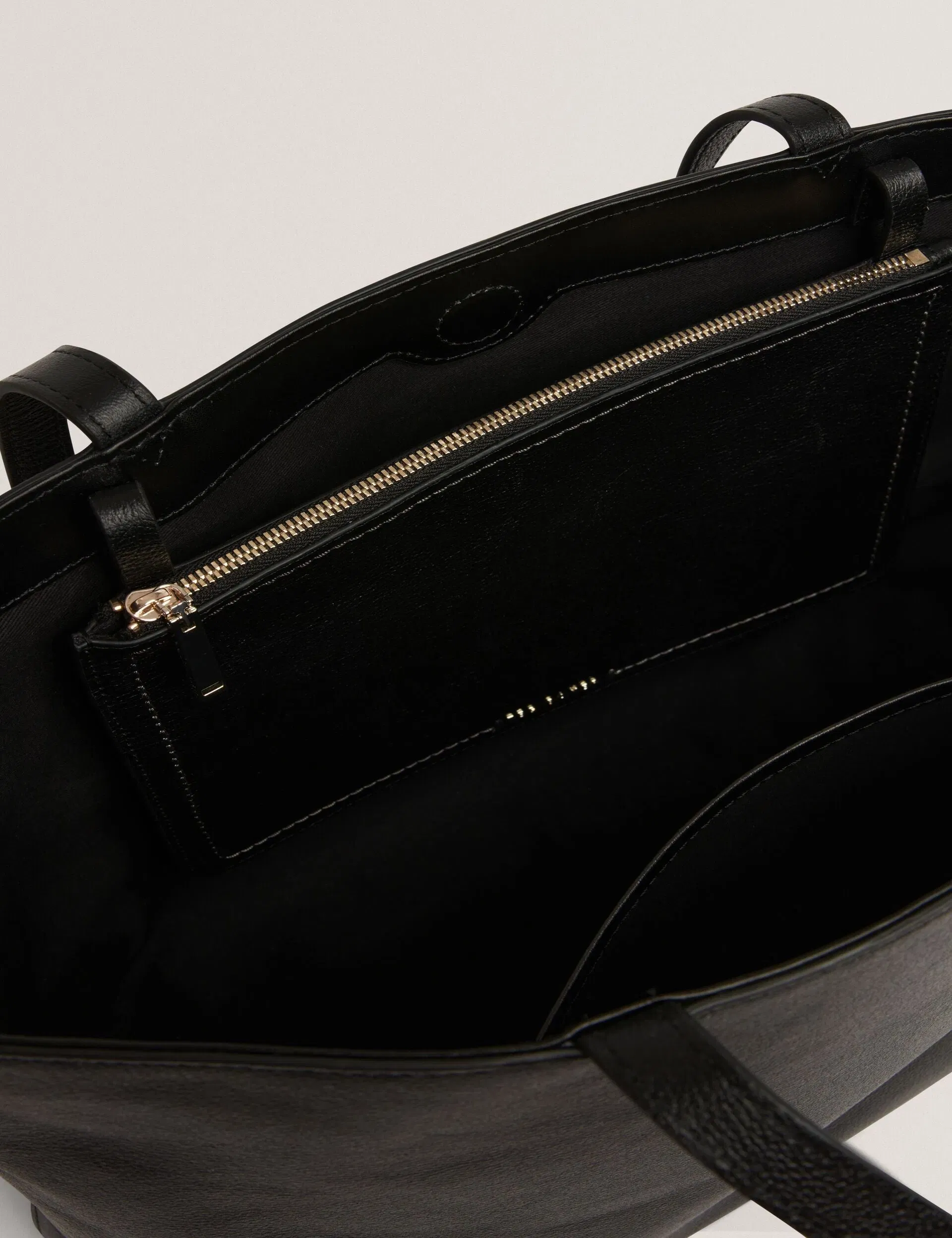 Ted Baker Lenyya Pebbled Leather Wide Tote Bag Black Women's
