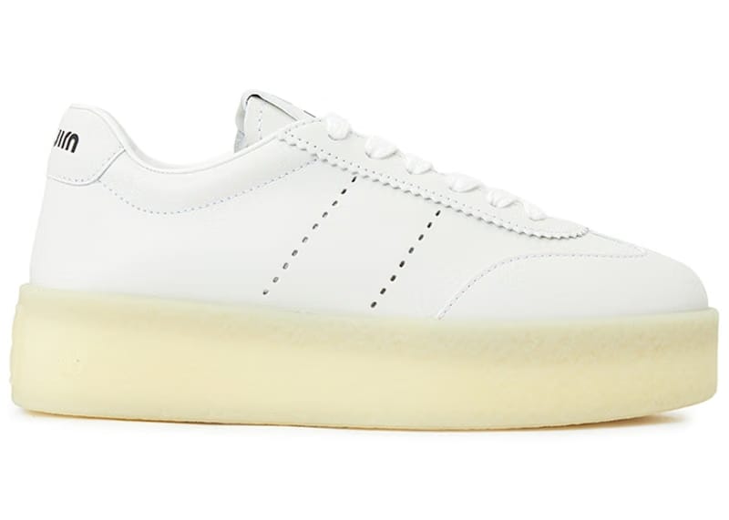 Miu Miu Leather Platform Sneakers White (Women's)