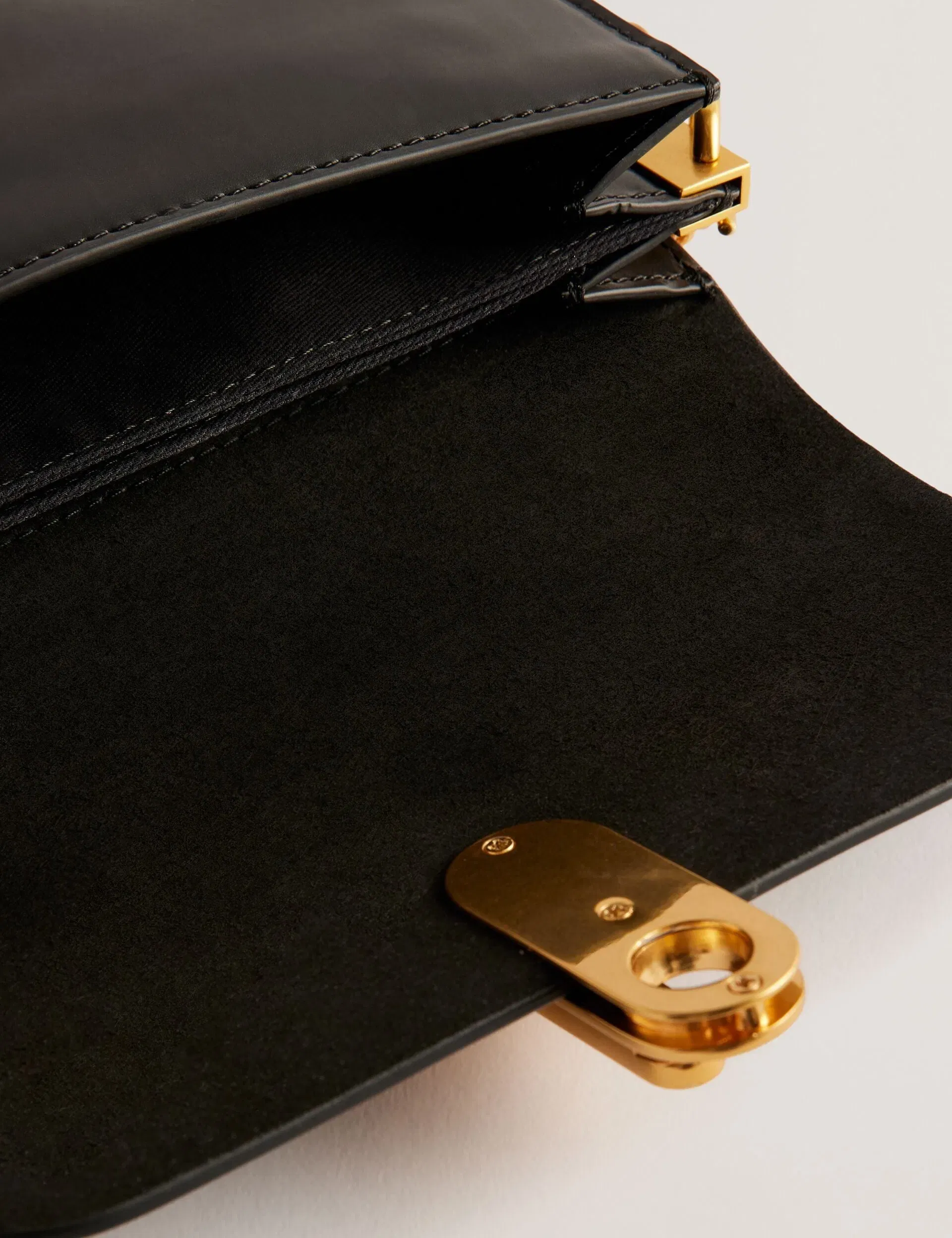 Ted Baker Kkaysa Leather Twist Lock Small Crossbody Bag Black Women's