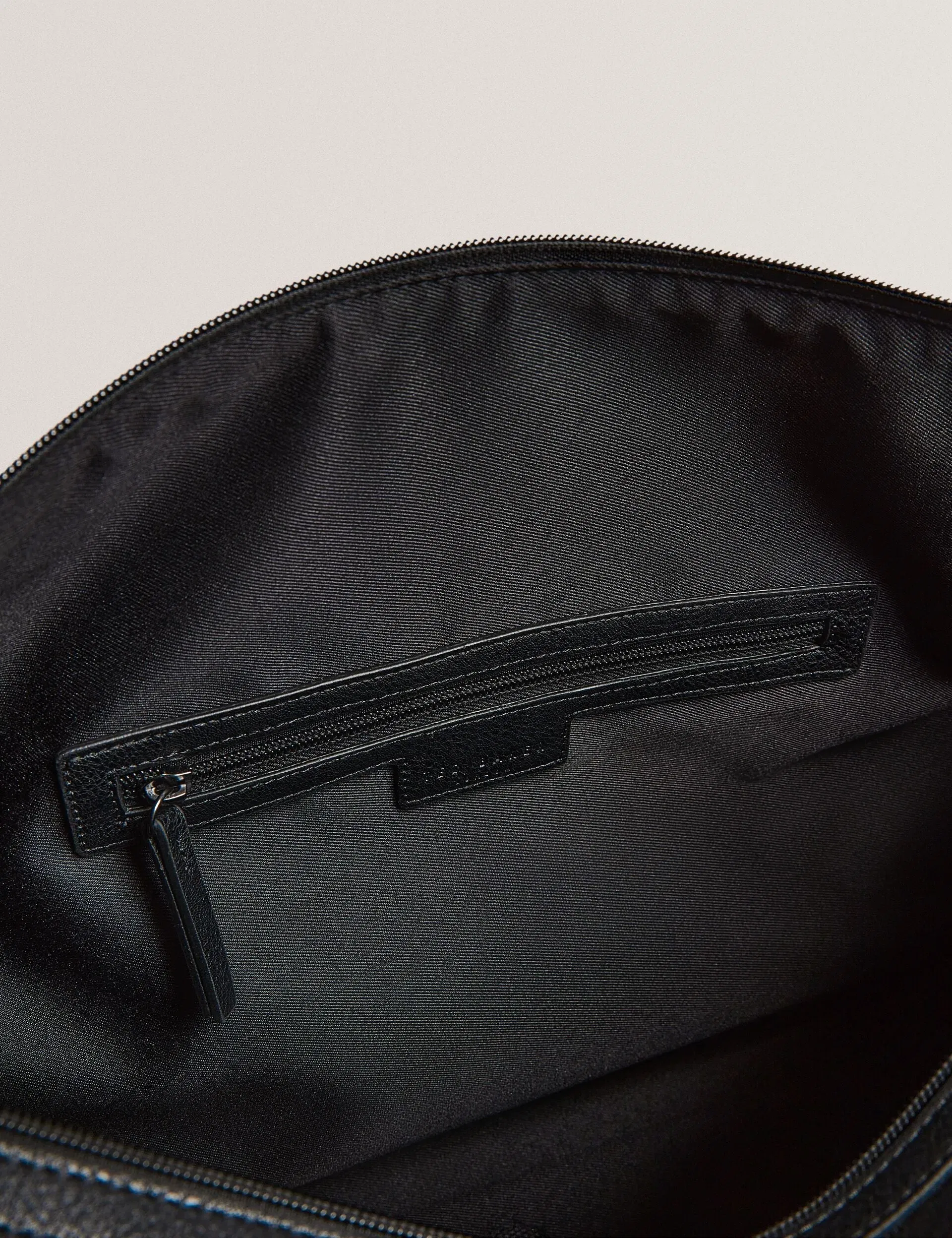 Ted Baker Kelvin Striped Panel Faux Leather Holdall Bag Black